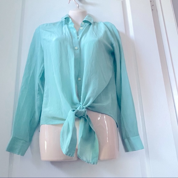 4 items Outfit Banana Republic Women Summer Blouse Skirt Shoes Jewelry - Picture 3 of 8